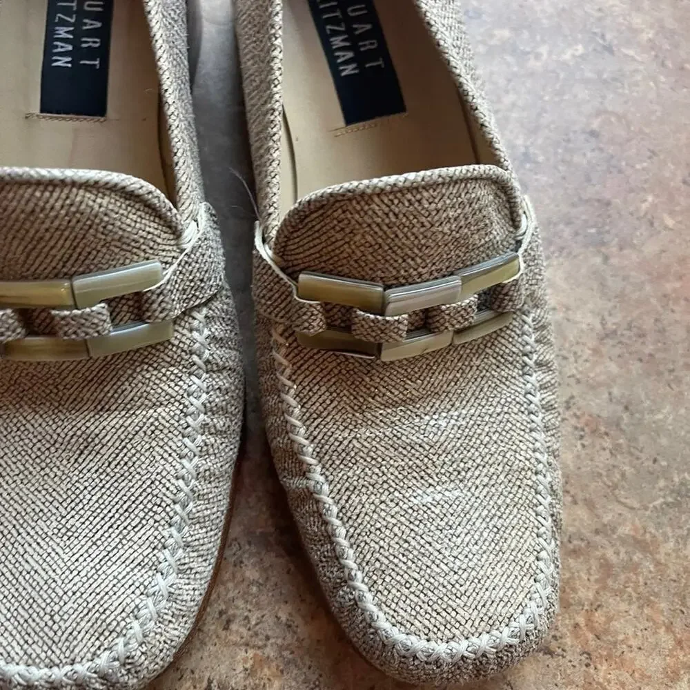 Stuart Weitzman heeled loafers shoes sz 7-1/2